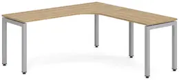 L Shaped Desk with Metal Legs - Elements