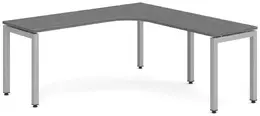 L Shaped Desk with Metal Legs - Elements