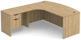 Bow Front L Shaped Desk - PL Laminate