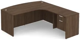 Bow Front L Shaped Desk - PL Laminate