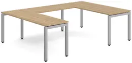 U Shaped Desk with Metal Legs - Elements