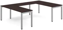 U Shaped Desk with Metal Legs - Elements