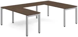 U Shaped Desk with Metal Legs - Elements
