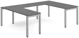 U Shaped Desk with Metal Legs - Elements