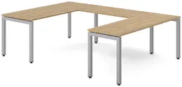 U Shaped Desk with Metal Legs - Elements