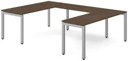 U Shaped Desk with Metal Legs - Elements