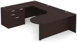 U Shaped Office Desk with Peninsula Extension - PL Laminate