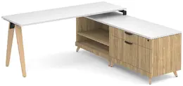 Modern L Shaped Desk with Storage - Elements
