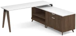 Modern L Shaped Desk with Storage - Elements