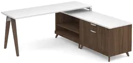 Modern L Shaped Desk with Storage - Elements