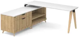 Modern L Shaped Desk with Storage - Elements