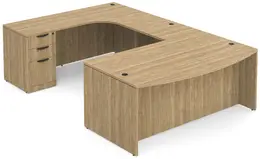 Bow Front U-Shaped Desk - PL Laminate