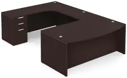 Bow Front U-Shaped Desk - PL Laminate