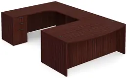 Bow Front U-Shaped Desk - PL Laminate
