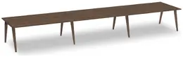 6 Person Workstation with Wood Legs - Elements