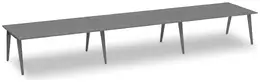 6 Person Workstation with Wood Legs - Elements