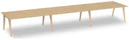 6 Person Workstation with Wood Legs - Elements