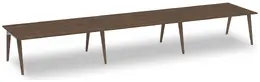 6 Person Workstation with Wood Legs - Elements