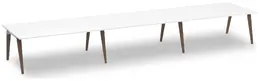 6 Person Workstation with Wood Legs - Elements