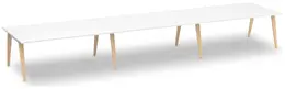 6 Person Workstation with Wood Legs - Elements