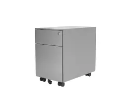 Silver Mobile Pedestal Drawers - Slim Design - MP