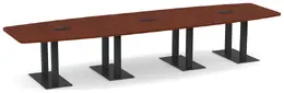 Modern Boat Shaped Conference Table - PL Laminate