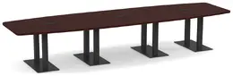 Modern Boat Shaped Conference Table - PL Laminate