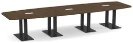 Modern Boat Shaped Conference Table - PL Laminate