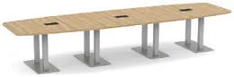 Modern Boat Shaped Conference Table - PL Laminate