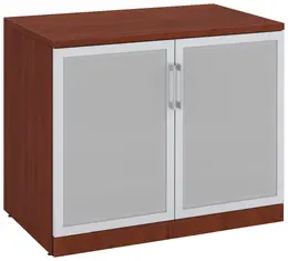 Small Storage Cabinet with Glass Doors - PL Laminate