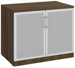 Small Storage Cabinet with Glass Doors - PL Laminate