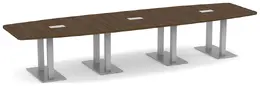 Modern Boat Shaped Conference Table - PL Laminate