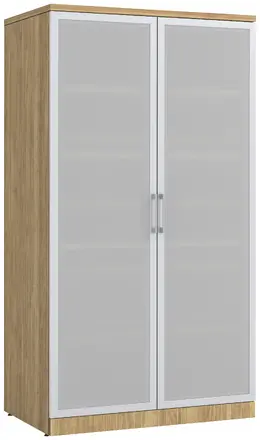 Tall Storage Cabinet with Glass Doors - PL Laminate