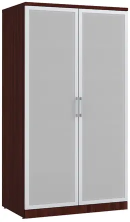 Tall Storage Cabinet with Glass Doors - PL Laminate