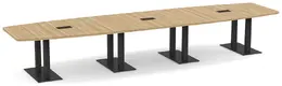 Modern Boat Shaped Conference Table - PL Laminate