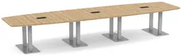 Modern Boat Shaped Conference Table - PL Laminate
