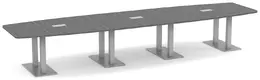 Modern Boat Shaped Conference Table - PL Laminate