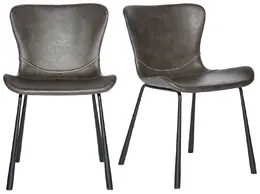 Industrial-Style Guest Chair - Set of 2 - Melody
