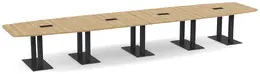 Modern Boat Shaped Conference Table - PL Laminate