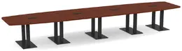 Modern Boat Shaped Conference Table - PL Laminate