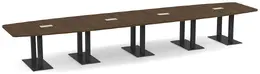 Modern Boat Shaped Conference Table - PL Laminate