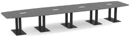 Modern Boat Shaped Conference Table - PL Laminate