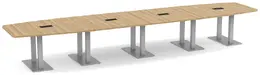 Modern Boat Shaped Conference Table - PL Laminate