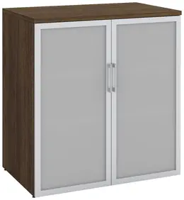 Office Storage Cabinet with Glass Doors - PL Laminate