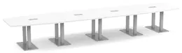Modern Boat Shaped Conference Table - PL Laminate