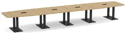 Modern Boat Shaped Conference Table - PL Laminate
