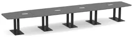 Modern Boat Shaped Conference Table - PL Laminate