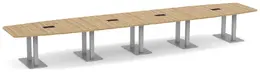 Modern Boat Shaped Conference Table - PL Laminate