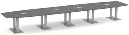 Modern Boat Shaped Conference Table - PL Laminate
