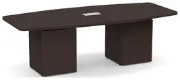Boat Shaped Conference Table with Cube Base - PL Laminate